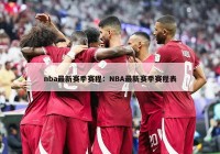 nba最新赛季赛程：NBA最新赛季赛程表