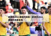 欧洲杯2021赛程时间表：欧洲杯2021赛程时间表首发