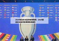 2024奥运会女篮资格赛赛程：2024奥运会女篮资格赛赛程表图片