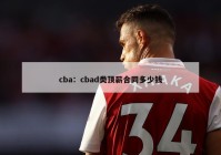 cba：cbad类顶薪合同多少钱